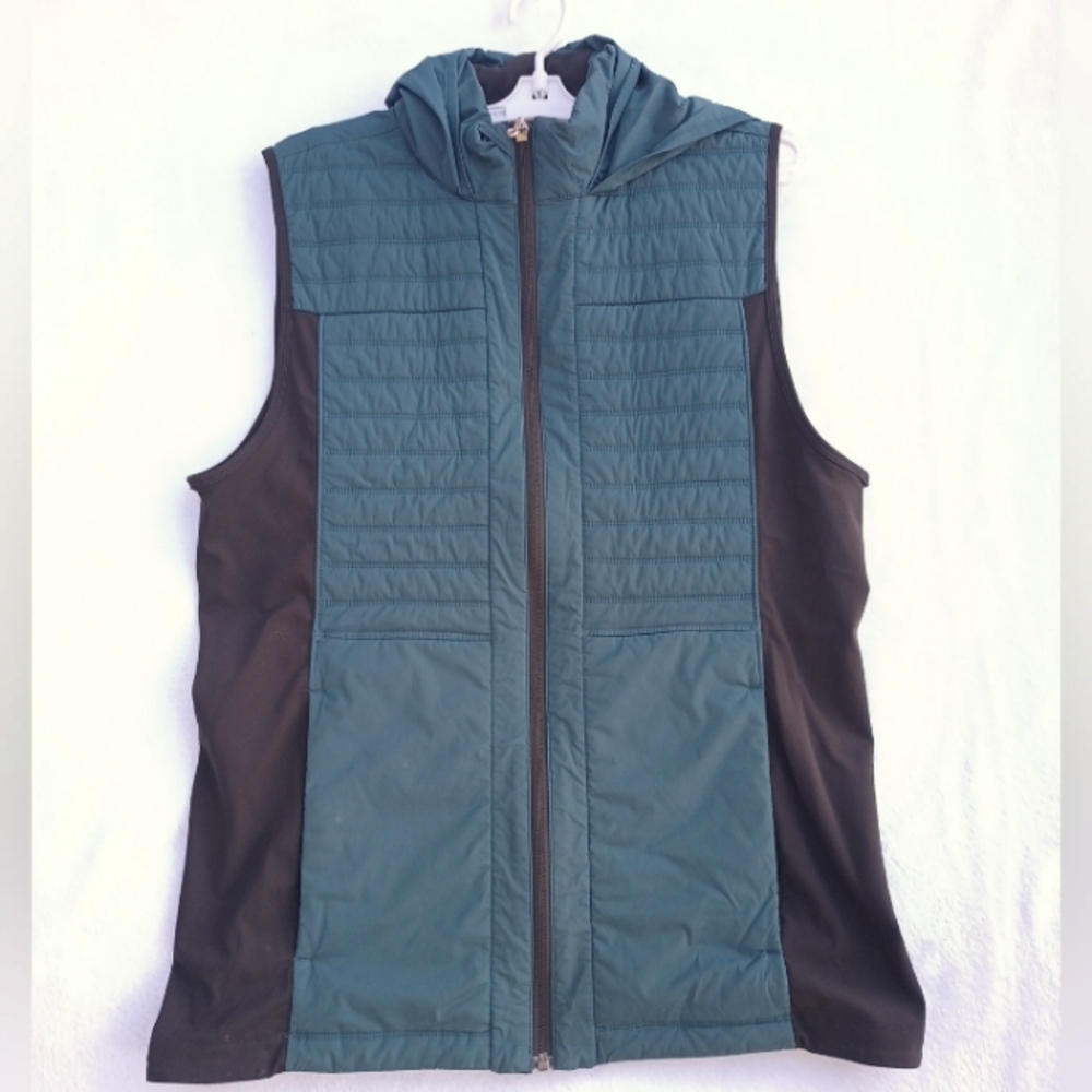 Lululemon Speed Up Vest Men's L Teal/ Black With Hoodie